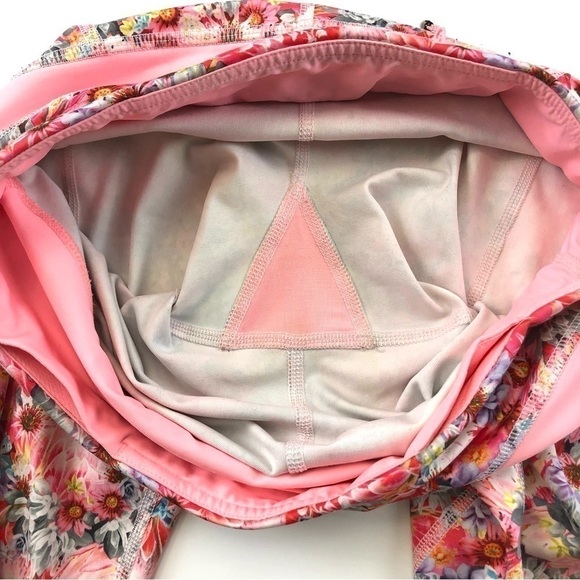 Lululemon RunInspire Crop II Luxtreme Flowabunga Multi pink Bleached crop Capri - Picture 12 of 14